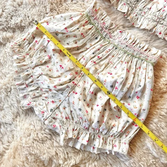 ✨🪷🍧DÔEN ‘Elle & Dew’ Silk Cottage Breeze Floral Embroidered Loungewear Set XS✨ - Picture 12 of 17